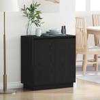 vidaXL Dressoir met plank Zwart Eiken 71 x 34.5 x 75 cm, Verzenden, Nieuw