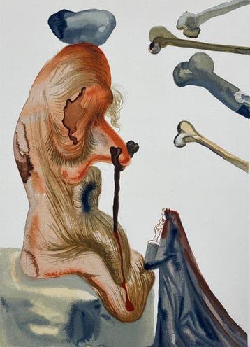 Salvador Dali (1904-1989) - The Flatterer - La Divine, Antiek en Kunst