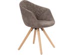 Veiling - Kayoom Eetkamerstoel Chadwick (Set van 4) - Grijs/, Huis en Inrichting, Nieuw