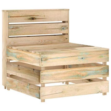vidaXL Tuinmiddenbank pallet geïmpregneerd grenenhout, Verzenden