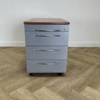ladeblok 4 lades (hxbxd) 60x44x82 cm,  grijs -  cognac, Gebruikt