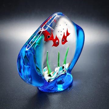 TAGLIAPIETRA - sculptuur, Acquario in vetro di Murano - 55