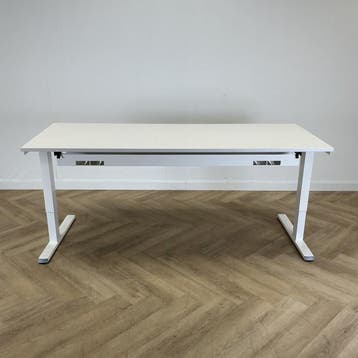 Haworth verstelbaar bureau vv kabelgoot  200x80 cm, wit