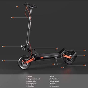 S5 Vouwbare Elektrische Scooter - Off-Road Smart E Step -, Verzenden, Nieuw, Joyor