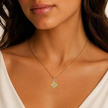 Hanger - 18 karaat Witgoud - 1.05ct. tw. Diamant (Natuurlijk