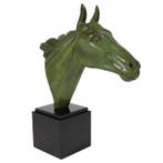 Irenee Rochard - sculptuur, Paard - 35 cm - Metaal en marmer