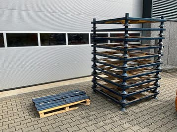 Stapeljuk mobiele stapelrack mobiele rack 130x130cm met r..., Articles professionnels, Ophalen of Verzenden