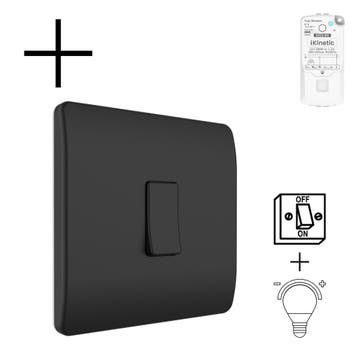 Slimme Draadloze Wandschakelaar | Zwart | RF 433Mhz | 1 knop, Verzenden, Nieuw