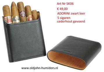 SIGARENKOKERS ADORINI – leer + RVS – DIRECT UIT VOORRAAD skv, Verzenden, Nieuw, Tabaksdoos of Verpakking