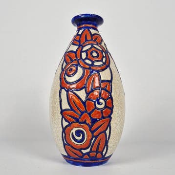 Boch Fréres La Louvière - Charles Catteau - Vase - Art déco,, Antiquités & Art