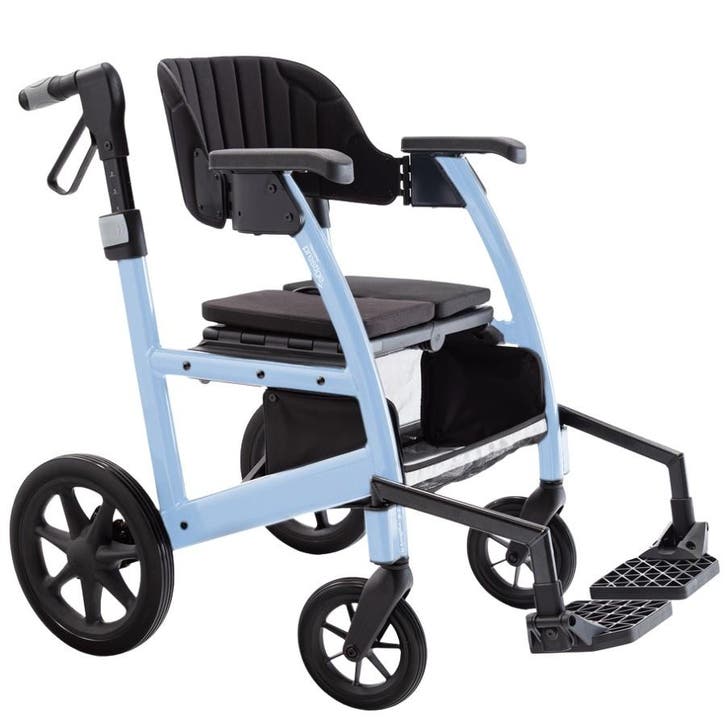Triumph Prestige rolstoel/rollator 2 in 1. - Sky Blue, Diversen, Rolstoelen, Ophalen of Verzenden