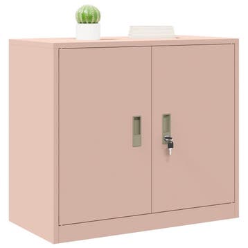 vidaXL Opbergkast Roze 80 x 40 x 70 cm Staal, Huis en Inrichting, Verzenden, Nieuw