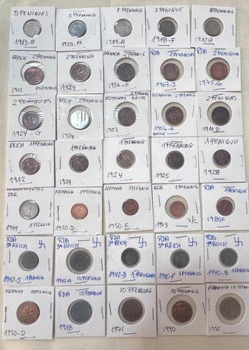 Allemagne, Monde. Germany Coin Collection – 35 Selected