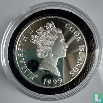 Cookeilanden 5 dollars 1999 (PROOF) Sailing ship Archime..., Verzenden, Losse munt, Goud