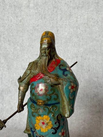 Guan-Yu (Cloisonné) - Brons - China (Zonder minimumprijs), Antiek en Kunst