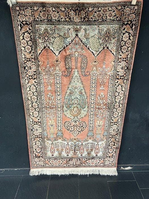 Kasjmier zijde - Vloerkleed - 155 cm - 90 cm, Maison & Meubles, Ameublement | Tapis & Moquettes