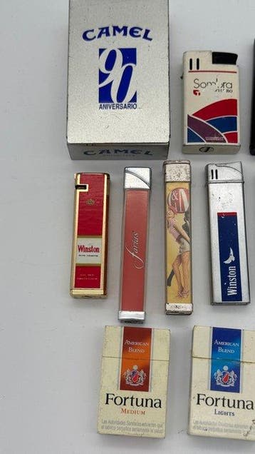 Vintage Lot of 15+1 Tobacco Advertising Lighters - Camel,, Nieuw