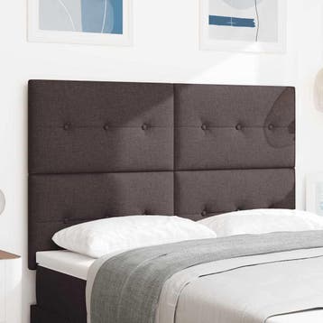 vidaXL LED Hoofdbord met LED-stripverlichting Donkerbruin, Huis en Inrichting, Slaapkamer | Bedden, Verzenden, Nieuw