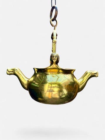Antiek Lavabo - Messing - XL - Breedte 31 cm / 3,8 kg, Antiek en Kunst