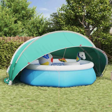 vidaXL Zwembadkoepel 500 x 500 x 236 cm 185T polyester met, Tuin en Terras, Verzenden, Nieuw
