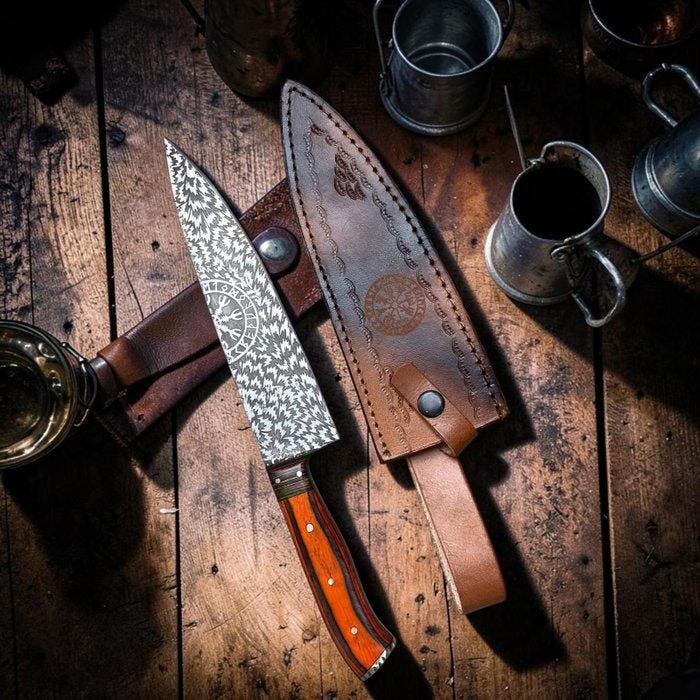 Keukenmes - Chefs knife - Japanse stijl professioneel, Antiek en Kunst, Antiek | Keukengerei