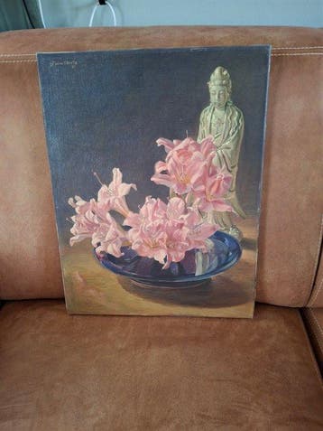 Jos Pluim Mentz (1906-1985) - Indisch tafereel, schaal met