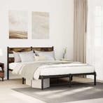vidaXL Bedframe zonder matras metaal gerookt eikenkleurig, Huis en Inrichting, Verzenden, Nieuw