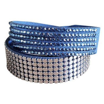 Fako Bijoux - Wikkelarmband - Metal Bling - Blauw, Verzenden, Nieuw