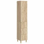 vidaXL Kast Set 2 pcs Sonoma Eiken 33 x 34,5 x 90 cm Bewerkt, Huis en Inrichting, Kasten | Overige, Verzenden, Nieuw