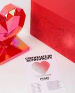 Richard Orlinski (1966) - sculptuur, Heart Red Pearl - 15 cm