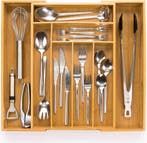 2dekans | Budu Uitschuifbare Bamboe Bestekbak #45 (45 cm, Huis en Inrichting, Ophalen of Verzenden, Nieuw