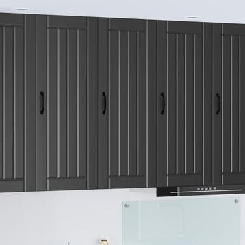 vidaXL Wandkast LUCCA Zwart 40 x 31 x 100 cm Bewerkt hout, Verzenden