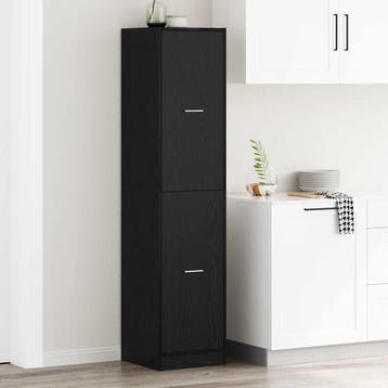 vidaXL Apothekerskast Zwart eiken 40 x 41 x 174.5 cm Bewerkt, Verzenden