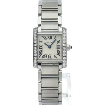 Cartier - Tank Française SM Watch Diamond Bezel - W4TA0008 -, Nieuw