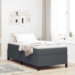 vidaXL Boxspring bed Donkergrijs 80 x 200 cm Corduroy stof, Verzenden, Nieuw
