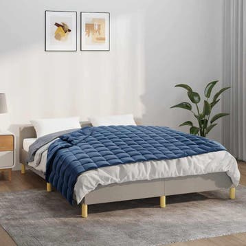 vidaXL Verzwaringsdeken 120x180 cm 9 kg stof blauw, Huis en Inrichting, Verzenden, Nieuw