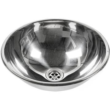 Inbouw Wasbak Rond 390x150mm Rvs, Ophalen of Verzenden, Nieuw