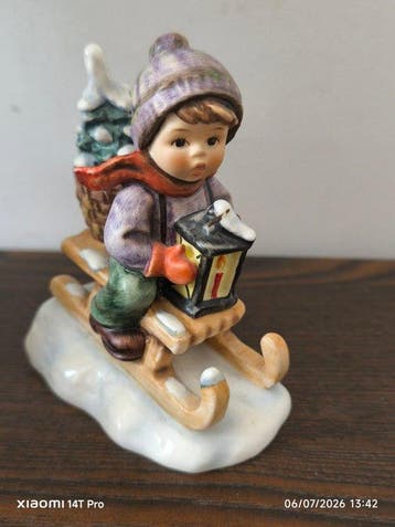 Goebel, Hummel - Beeldje - Ride into Christmas - TMK6 -, Antiek en Kunst