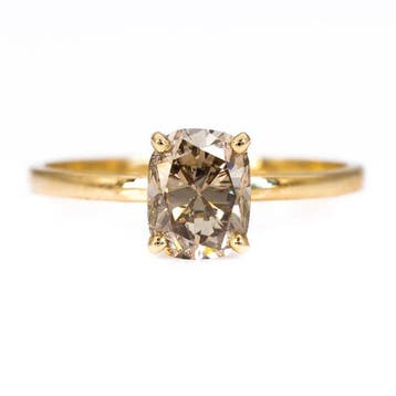 Zonder minimumprijs - Ring - 14 karaat Geel goud - 1.18ct., Nieuw