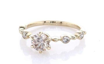 Zonder minimumprijs - Ring - 14 karaat Geel goud - 0.69ct.