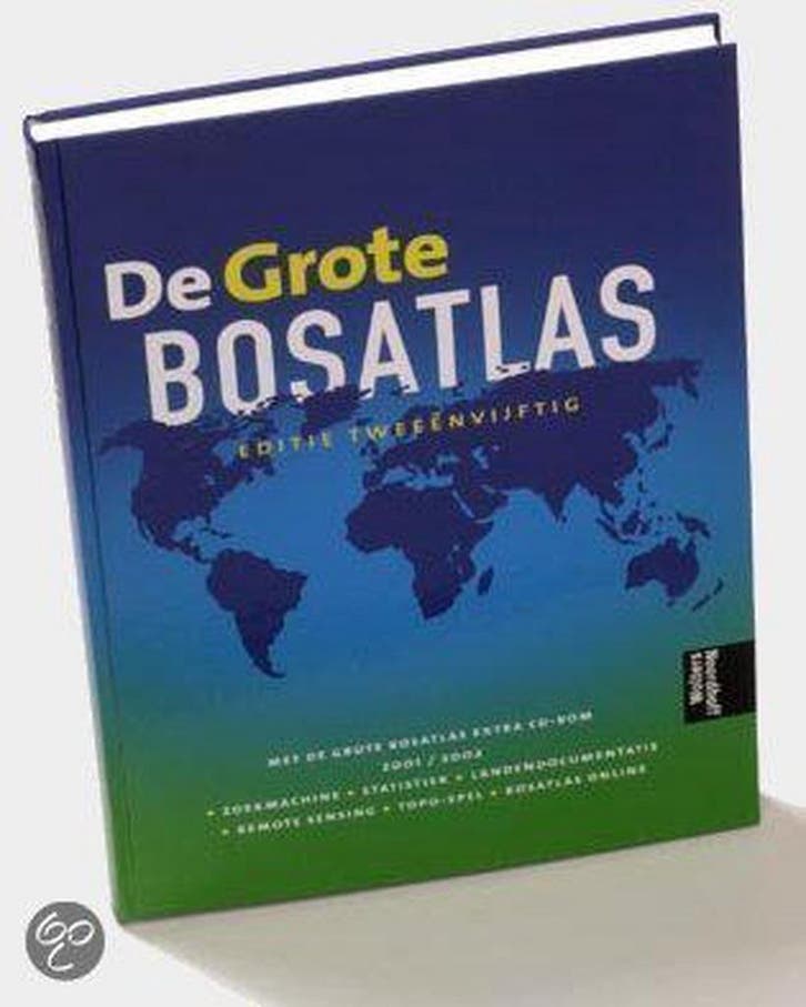 Grote Bosatlas Editie 52 9789001121006 Wolters-Noordhoff, Livres, Guides touristiques, Envoi