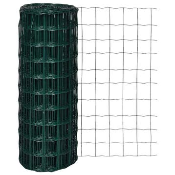 vidaXL Hekpanelen PVC-gelaagd ijzer Groen, Tuin en Terras, Verzenden, Nieuw