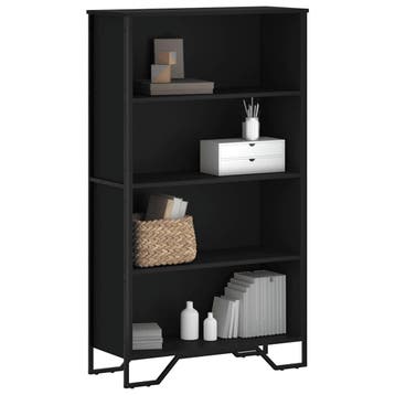 vidaXL Boekenkast 80x31x137,5 cm bewerkt hout zwart, Verzenden