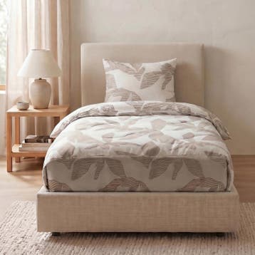 Lazy all-in-one dekbed - taupe - 1-persoons | 140 x 200 cm, Verzenden, Nieuw