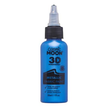 Cosmic Moon Metallic Fabric Paint Blue 30ml, Verzenden, Nieuw