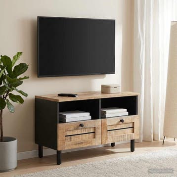 vidaXL Opbergkasten Naturel 70 x 33 x 46 cm Massief Mango, Maison & Meubles, Accessoires pour la Maison | Étagères pour CD & DVD