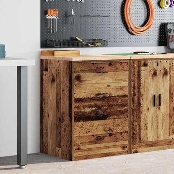 vidaXL Garagekast 60x51x85 cm massief grenenhout oud hout, Zakelijke goederen, Verzenden