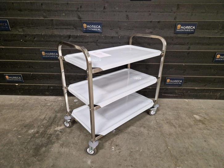 Serveerwagen | Maxima | 3 niveaus | RVS | horeca, Zakelijke goederen, Horeca | Overige
