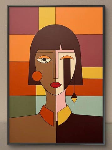 Marcel Mendez - Fragmented Face #62 -XL- ( No reserve )