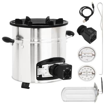 vidaXL Houtkachel met USB-ventilator 35,5x26x28 cm, Maison & Meubles, Cheminées, Verzenden